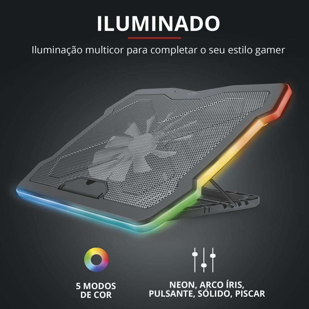 Imagem 3 de 4 do produto Base Cooling Gamer 17.3  Rgb Aura Gxt 1126 Trust 24192