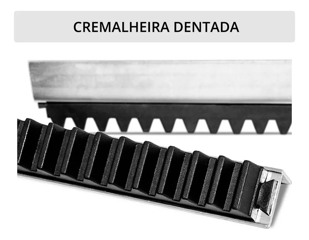 Imagem 3 de 5 do produto Kit Motor Automatizador De Portão Eletrônico Dz Nano 127v 1/4 Rossi Para Portões Até 600kg 3 Metros
