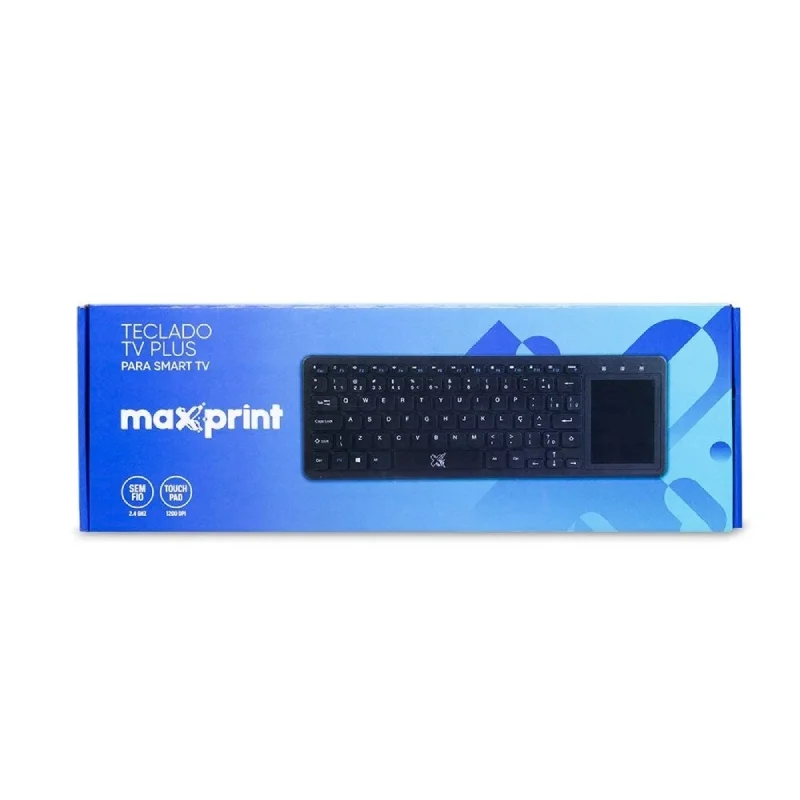 Imagem 4 de 5 do produto Teclado Wireless Maxprint Tv Plus C/ Touch Pad 1200dpi - Preto