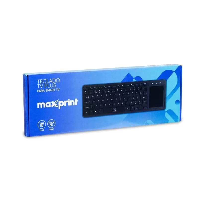Imagem 5 de 5 do produto Teclado Wireless Maxprint Tv Plus C/ Touch Pad 1200dpi - Preto
