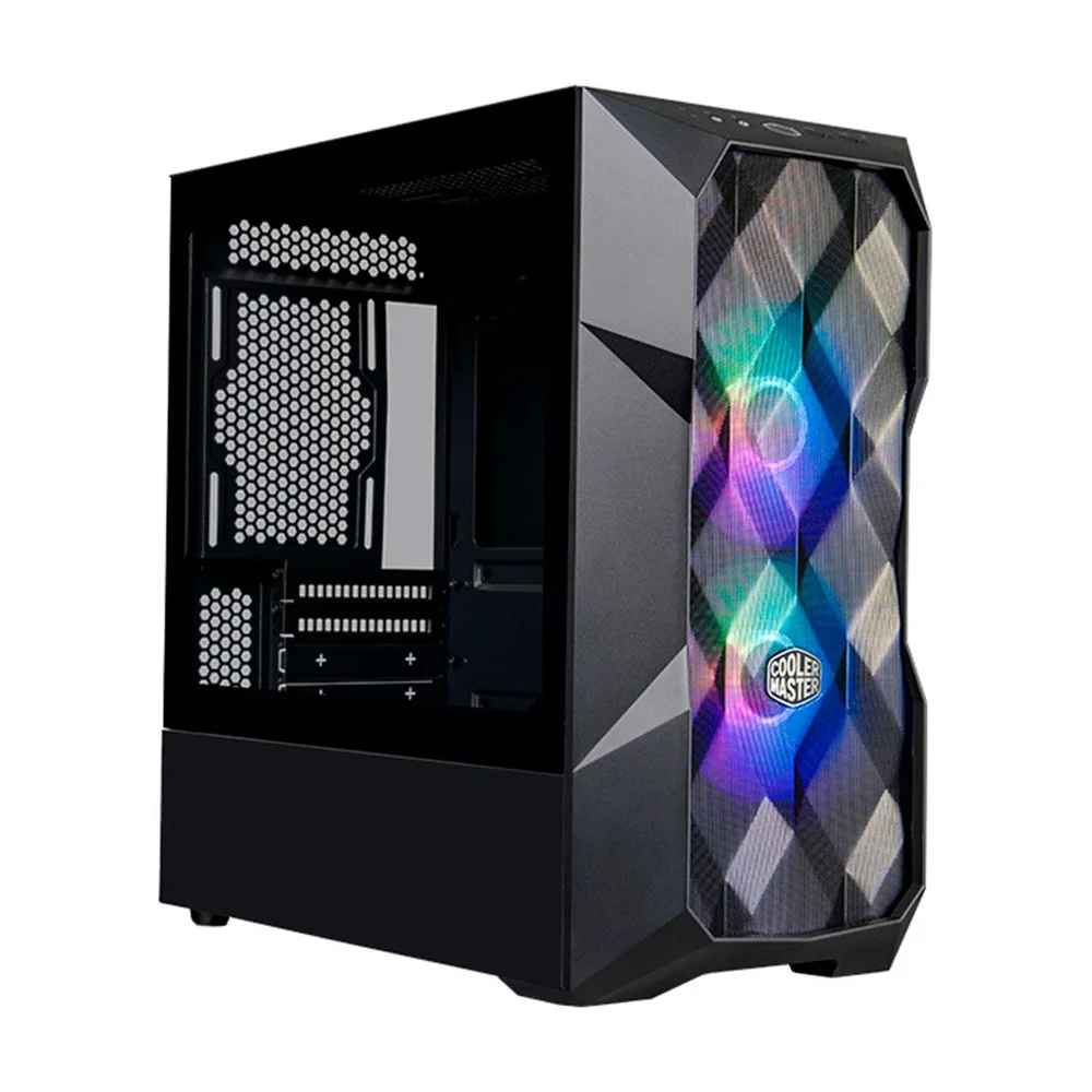 Gabinete Cooler Master Masterbox Td300 Mesh Mini Tower, Micro ATX, Lateral Em Vidro Temperado, Cooler Fan, Preto - Td300-kgnn-s00
