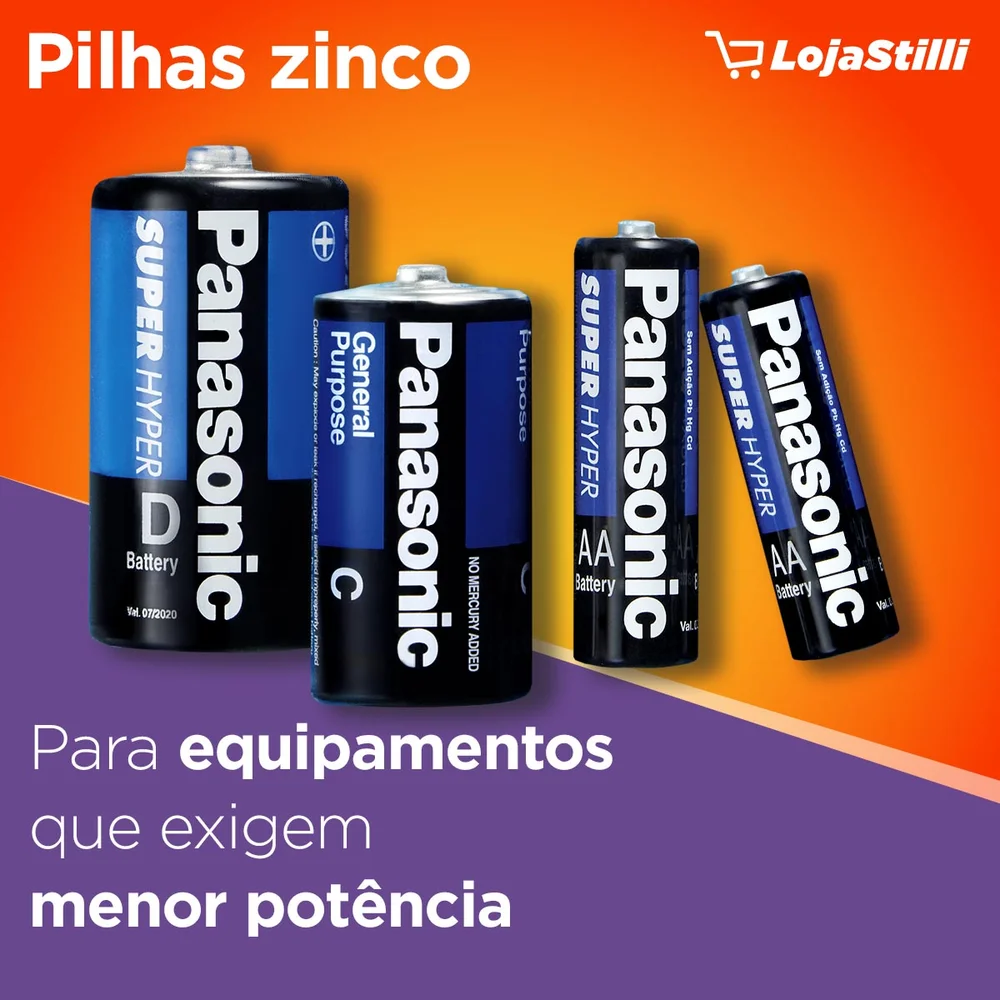 Pilha Panasonic R03ual Tubo Com4aaa Nac