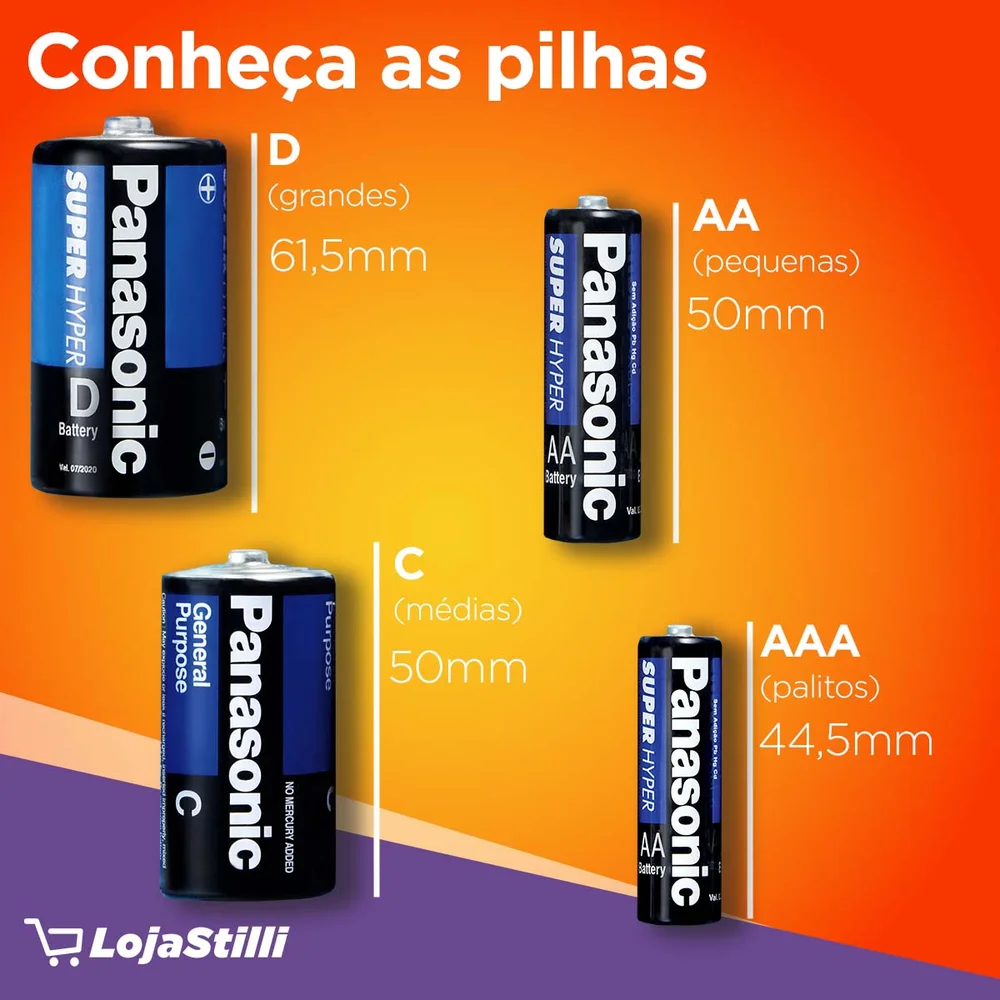 Pilha Panasonic R03ual Tubo Com4aaa Nac