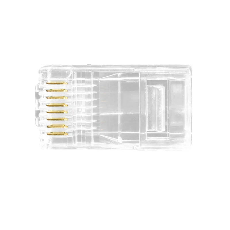 Imagem 4 de 5 do produto Conector Macho RJ-45 Evus CAT6, UTP, 8x8, Pacote Com 100 - C-099