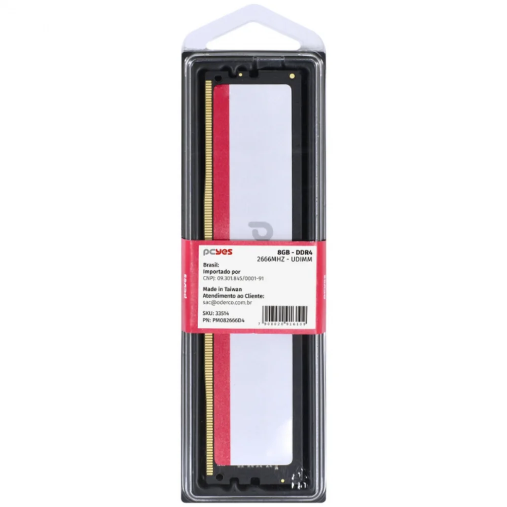 Imagem 3 de 5 do produto Memória Pcyes UDIMM, 8GB, 2666MHz, DDR4 - PM082666D4