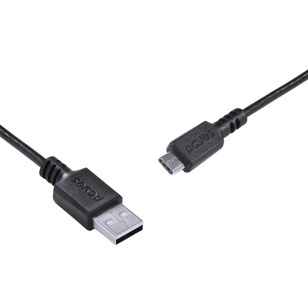 Imagem 1 de 5 do produto Cabo Para Celular Smartphone Usb A 2.0  Para Usb Tipo C Para 2 Metros Preto - Puacp-02