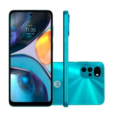 Smartphone Motorola Moto G22, 128GB, 4GB RAM, Octa Core 2.3GHz, Câmera Quádrupla 50MP, Tela 6.5, Android 12, Azul - Xt2231-1