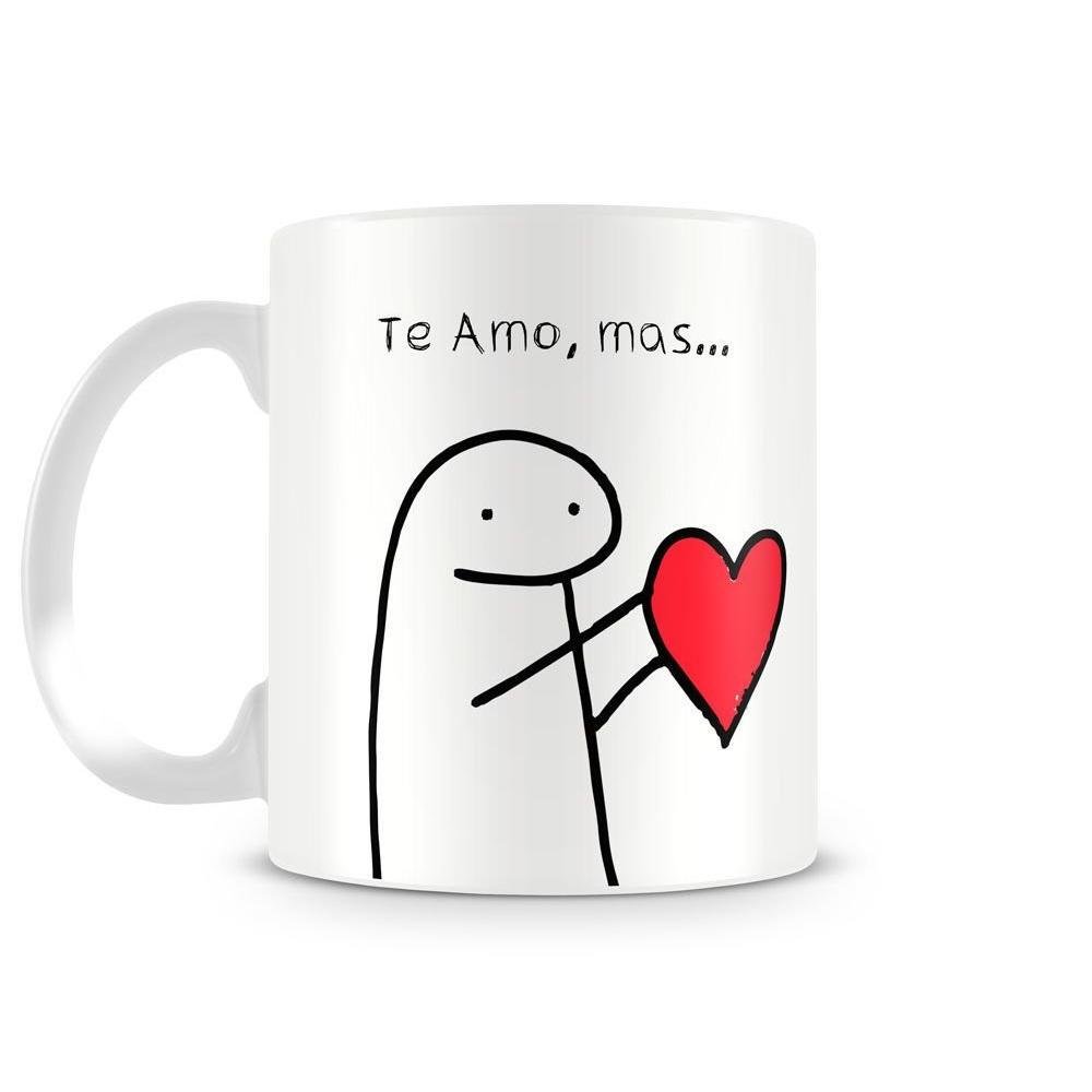 Caneca Meme Boneco Palito Te Amo Do Tamanho Da Dificuldade