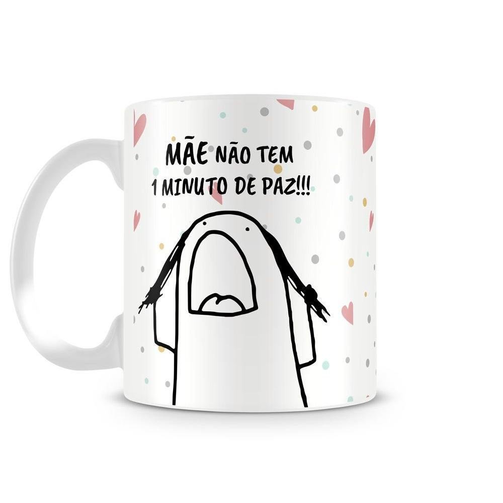 Caneca meme boneco palito te amo mas.