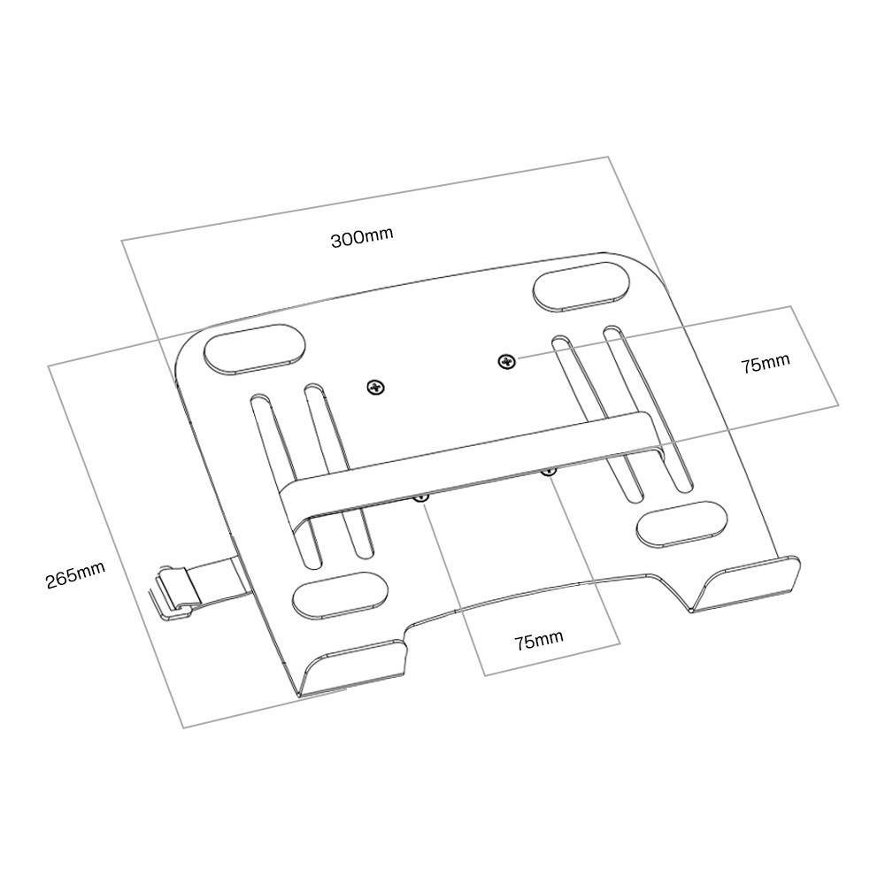 Imagem 4 de 4 do produto Bandeja Apoio Notebook Acoplável A Suporte De Pistão Nbh-1
