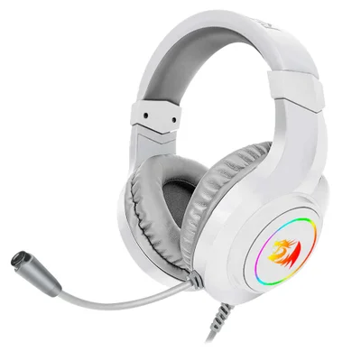 Headset Gamer Hylas RGB, Redragon, Branco - H260W