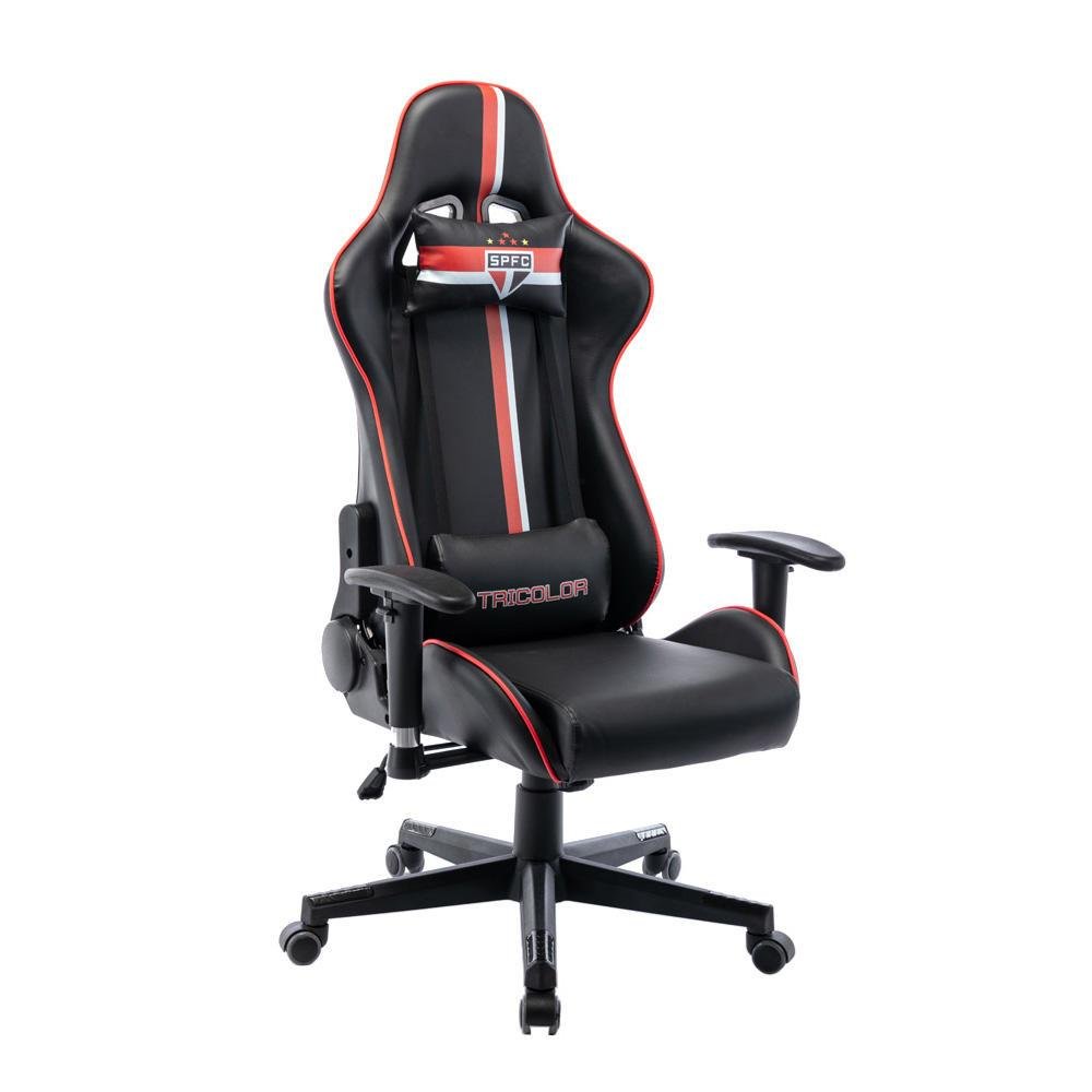 Cadeira Gamer Boxbit São Paulo SPFC Invicto, até 120Kg, Base Rodízio, reclina até 170 graus, com almofadas Cadeira Gamer Boxbit São Paulo SPFC Invicto, até 120Kg, Base Rodízio, reclina até 170 graus, com almofadas