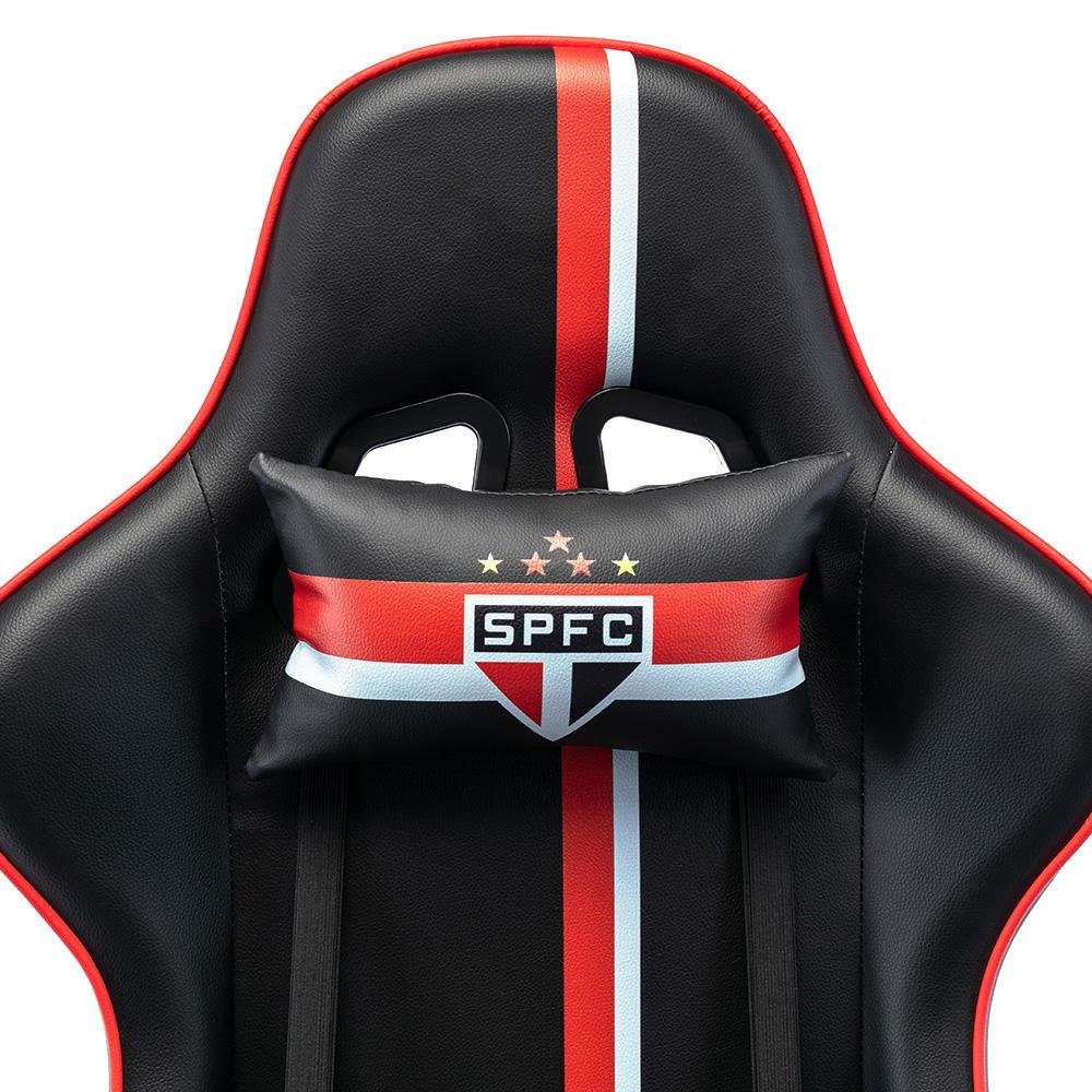 Cadeira Gamer Boxbit São Paulo SPFC Invicto, até 120Kg, Base Rodízio, reclina até 170 graus, com almofadas Cadeira Gamer Boxbit São Paulo SPFC Invicto, até 120Kg, Base Rodízio, reclina até 170 graus, com almofadas