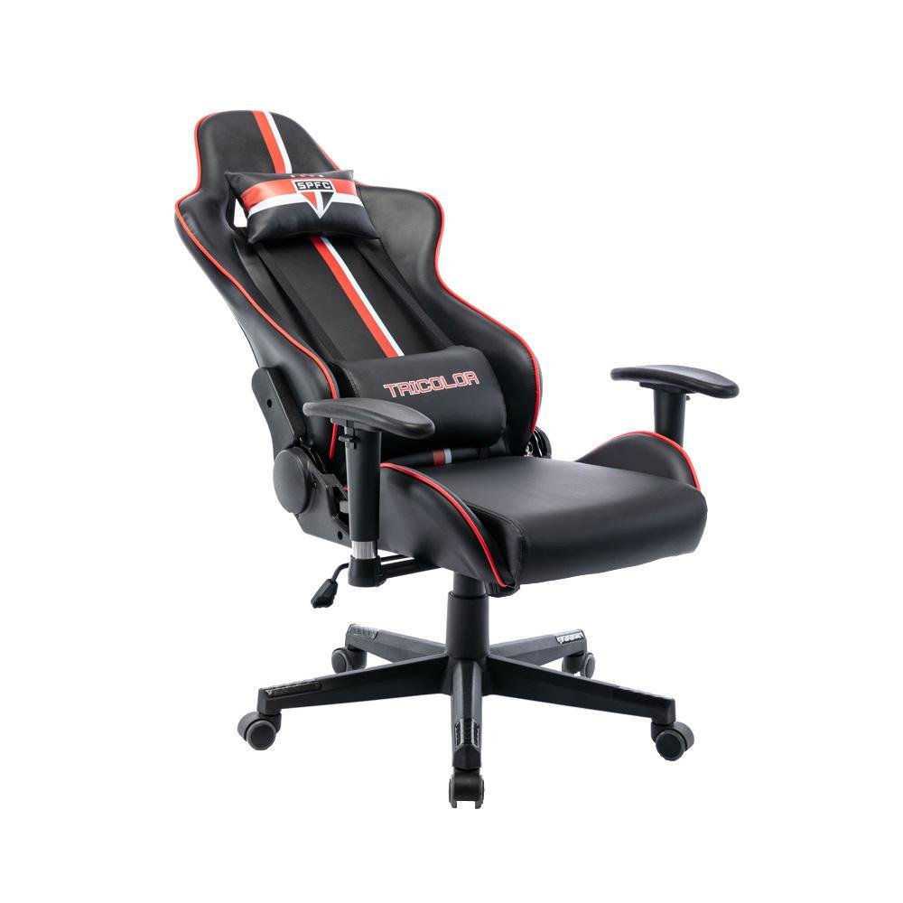 Cadeira Gamer Boxbit São Paulo SPFC Invicto, até 120Kg, Base Rodízio, reclina até 170 graus, com almofadas Cadeira Gamer Boxbit São Paulo SPFC Invicto, até 120Kg, Base Rodízio, reclina até 170 graus, com almofadas