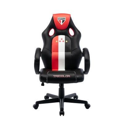 Cadeira Gamer São Paulo SPFC Fanático Boxbit Base Rodízio