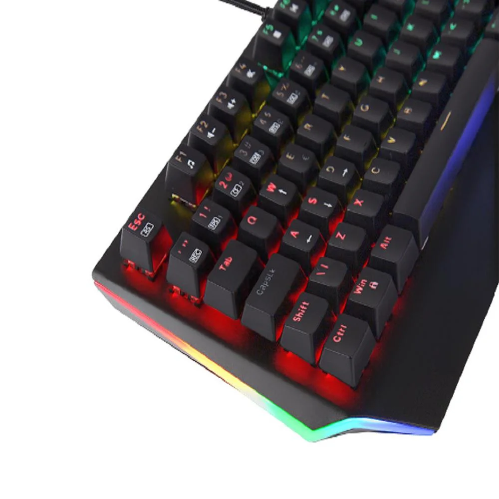Imagem 2 de 5 do produto Teclado Gamer Aplus Tech Mizu Rainbow, Mecânico, Abnt2, Switch, Outemu Blue - Ap-kb-3989.