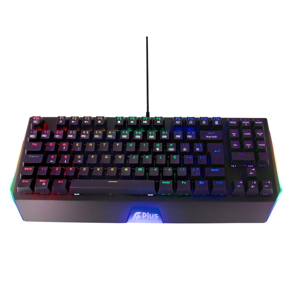 Imagem 3 de 5 do produto Teclado Gamer Aplus Tech Mizu Rainbow, Mecânico, Abnt2, Switch, Outemu Blue - Ap-kb-3989.