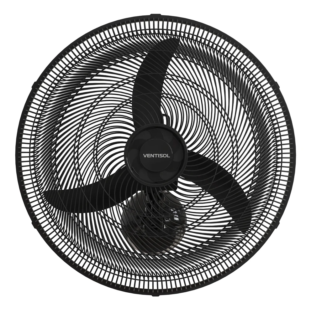 Imagem 2 de 5 do produto Ventilador De Parede Ventisol,220v Preto,Oscilante New 50cm