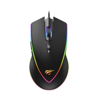 Mouse Gamer Havit Ms1017, RGB, 6400 DPI, 6 Botões, Preto