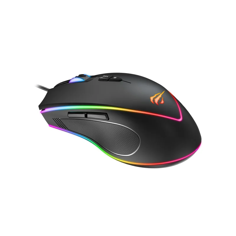 Imagem 3 de 4 do produto Mouse Gamer Havit Ms1017, RGB, 6400 DPI, 6 Botões, Preto