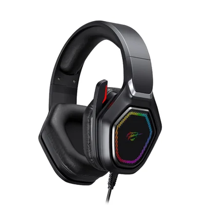 Headset Gamer Havit H659d, RGB, 50mm, P2, USB, Compatibilidade PS4, PS5,  XBOX ONE, XBOX SERIES, PC, Preto