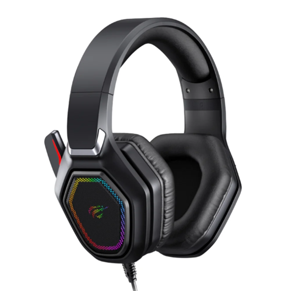 Imagem 2 de 5 do produto Headset Gamer Havit H659d, RGB, 50mm, P2, USB, Compatibilidade PS4, PS5,  XBOX ONE, XBOX SERIES, PC, Preto