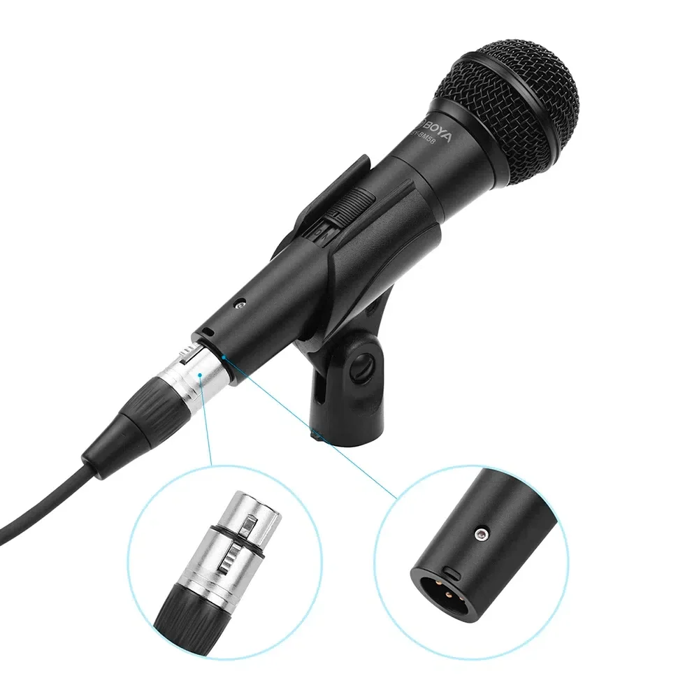 Imagem 2 de 5 do produto Microfone De Mão Boya By-bm58 Vocal Cardióide Xlr Com Cabo 6.35mm