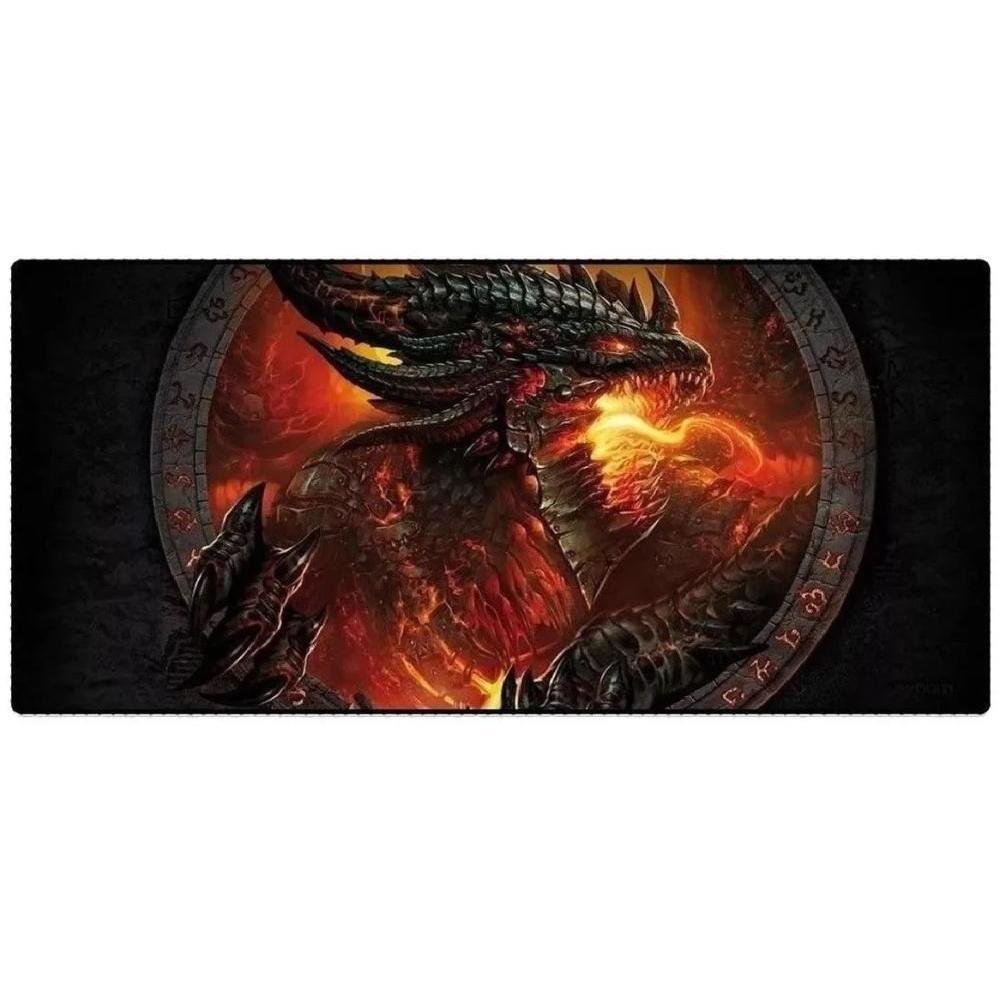 Mouse Pad Gamer Extra Grande Antiderrapante Dragão De Fogo Mouse Pad Gamer Extra Grande Antiderrapante Dragão De Fogo