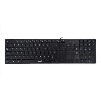Teclado Genius Slimstar 126 Preto (usb / Tecla Chocolate Slim / Sem Borda / F1-f2 Customizavel)