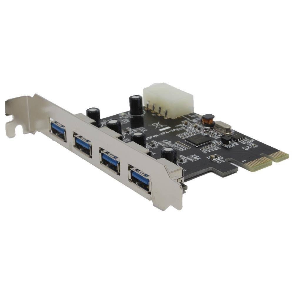Imagem 2 de 3 do produto Placa Controladora Pci Express 1x Pci-e Com 4 Portas Usb 3.0 Dp-43