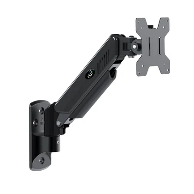 Suporte Articulado ELG F410, De Parede, VESA 75x75, 100x100, Pistão À Gás, Para Monitor De 17 A 34