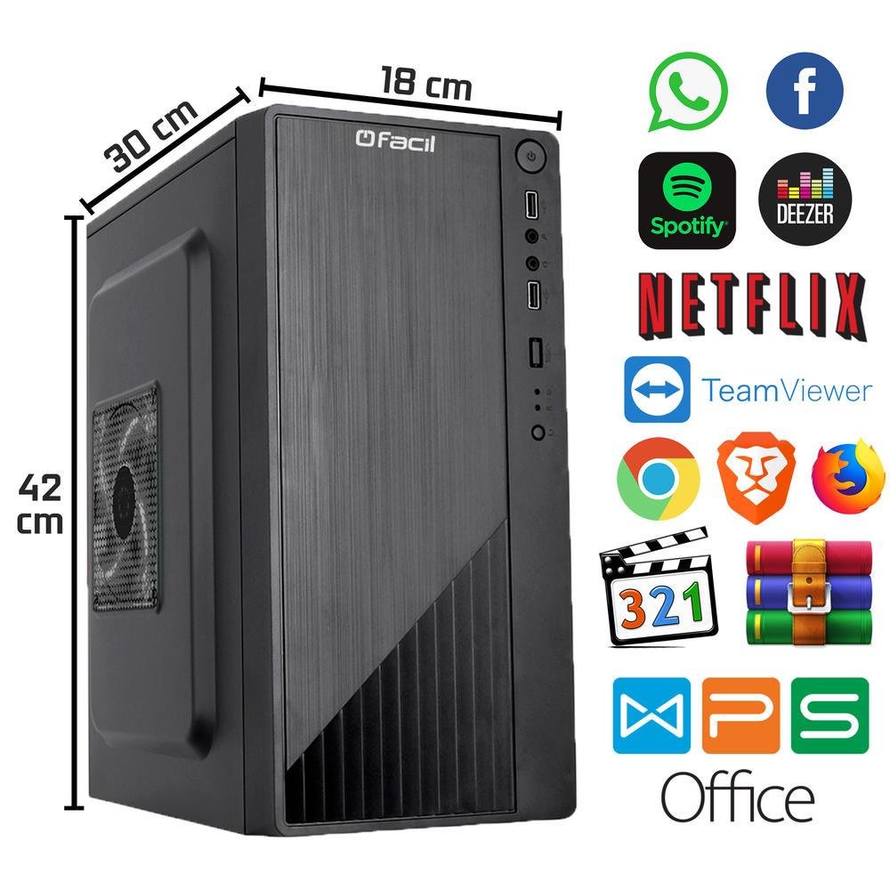 PC Completo I7 10 Gen 16GB SSD 480GB Monitor 19