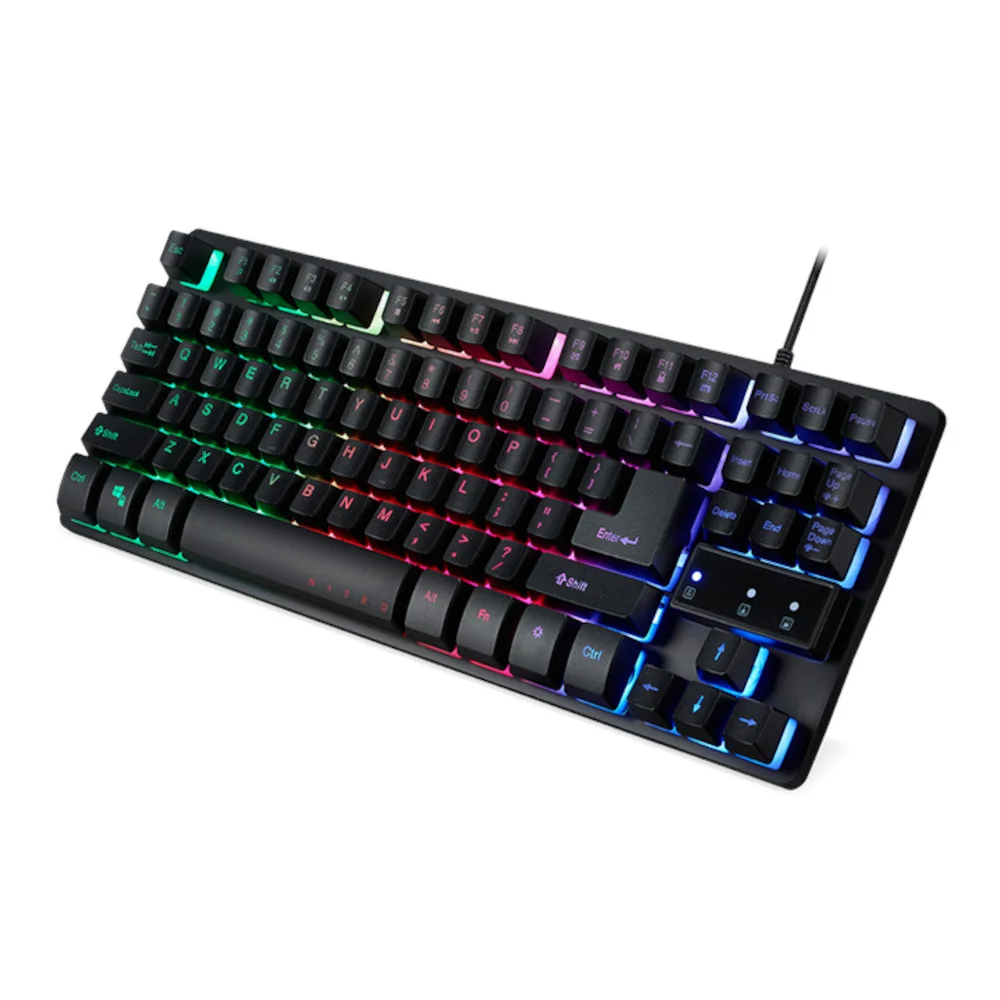 Imagem 2 de 4 do produto Teclado Gamer Acer Nitro TKL, RGB Led Rainbow, Anti-Ghosting, ABNT2, USB - NKW120