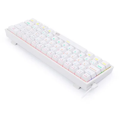 Teclado Mecanico Redragon Fizz Branco Switch Azul K617-r-w
