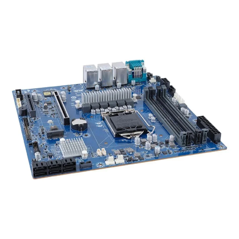 Placa-Mãe Gigabyte, Intel LGA 1200, DDR4 ECC, Chipset C252, Para Servidor Xeon, Dual LAN - MX33-BS0 8
