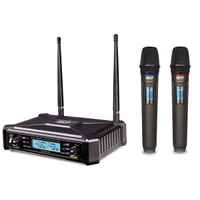 Microfone Sem Fio Telefunken UHF-600, Duplo, De Mão, Multifrequência - SAUHF600PRO