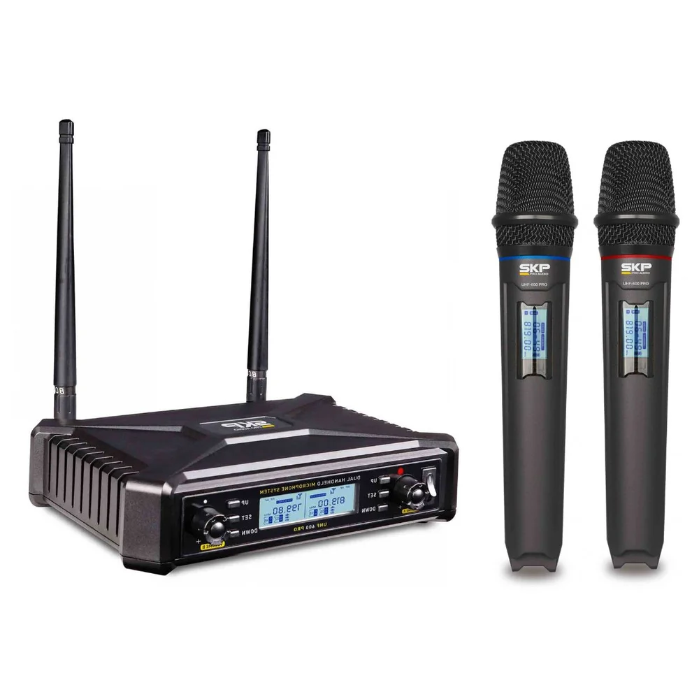 Imagem 2 de 5 do produto Microfone Sem Fio Telefunken UHF-600, Duplo, De Mão, Multifrequência - SAUHF600PRO