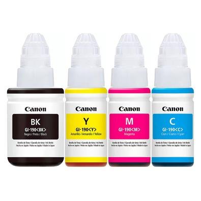 Kit Colorido Tinta Canon Gi-190 Gi190 Original Para Pixma Maxx G2111 G3100  G3102 G4100 G4102 G4110 | KaBuM!