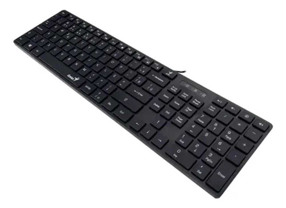 Imagem 2 de 5 do produto Teclado E Mouse Genius SlimStar C126, USB, ABNT2, 12 Teclas Função Multimídia, Tecla Chocolate, 4 Teclas de Atalho, Preto - 31330007408