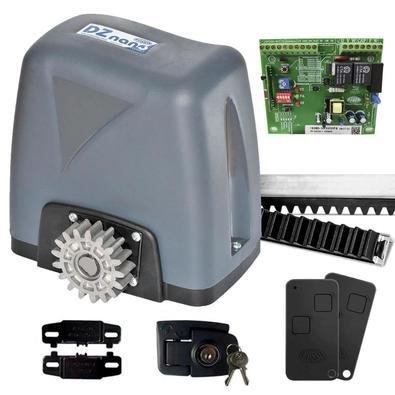 Motor Para Portão Eletrônico Dz Nano Rossi 1/4 600kg Com 3.5 Metros Cremalheira - 110V
