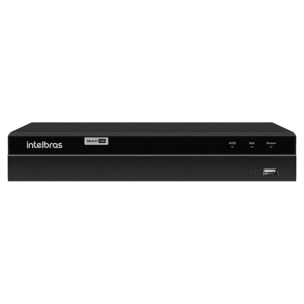 Kit 4 Câmeras Intelbras Vhd 1130 B Hd 720p Bullet Com Lente 2.8mm Visão Noturna 30m Resistente À Chuva Ip67 + Dvr Intelbras Mhdx 1204 4 Canais