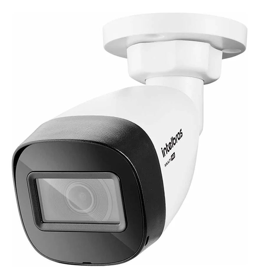Kit 4 Câmeras Intelbras Vhd 1130 B Hd 720p Bullet Com Lente 2.8mm Visão Noturna 30m Resistente À Chuva Ip67 + Dvr Intelbras Mhdx 1204 4 Canais