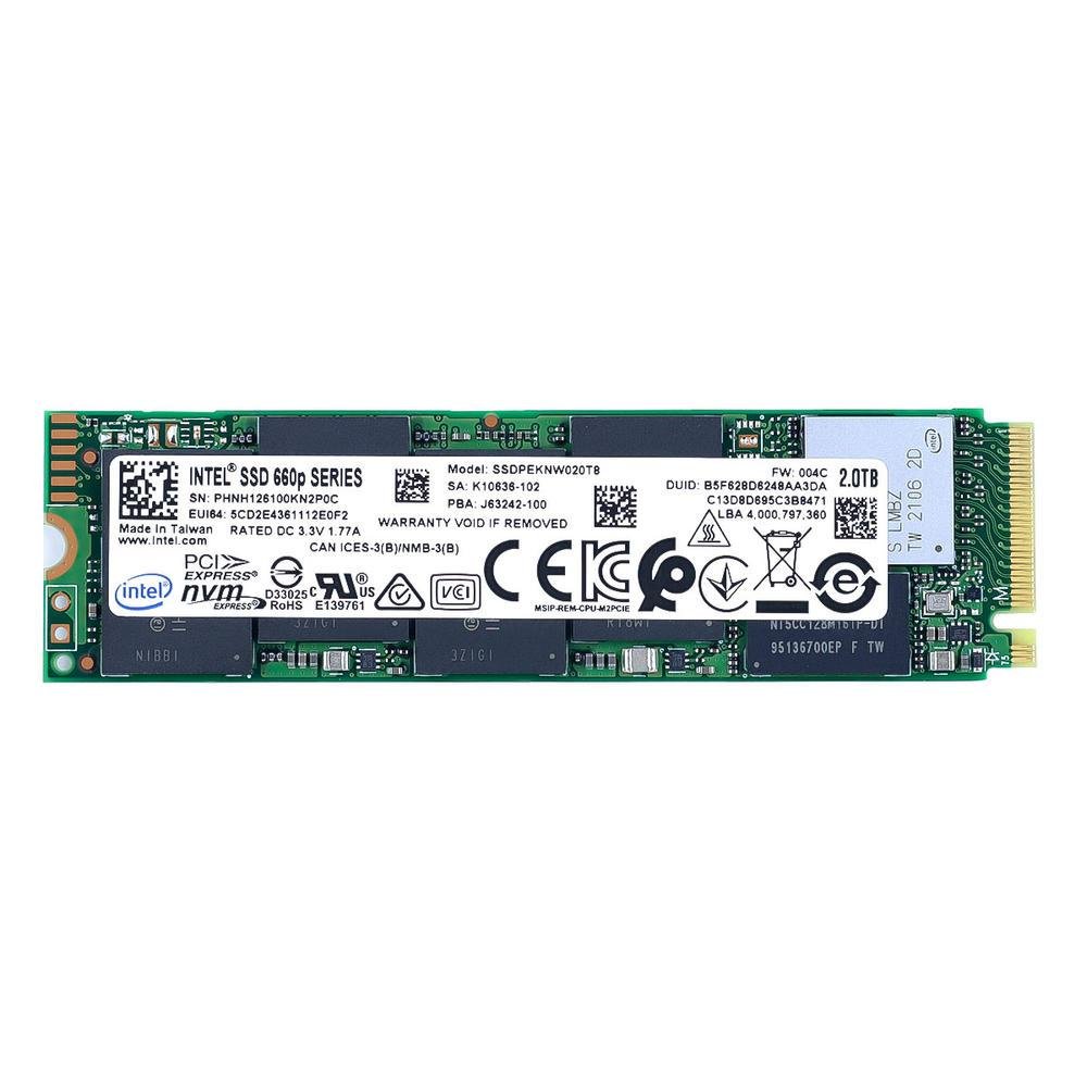 内蔵型SSD Intel SSD 660p 2TB M.2 NVMe Intel SSD 660P SERIES 2TB M.2 NVME PCIE 3.0X4 LEITURA 1800 MB/S