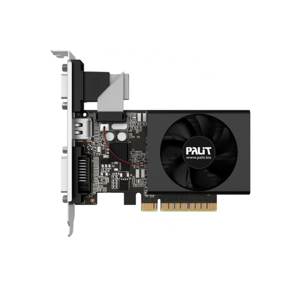 Placa de Vídeo Palit NVIDIA GeForce GT 710, 2GB DDR3, 64 Bits, HDMI/VGA/DVI - NEAT7100HD46-2080F 7
