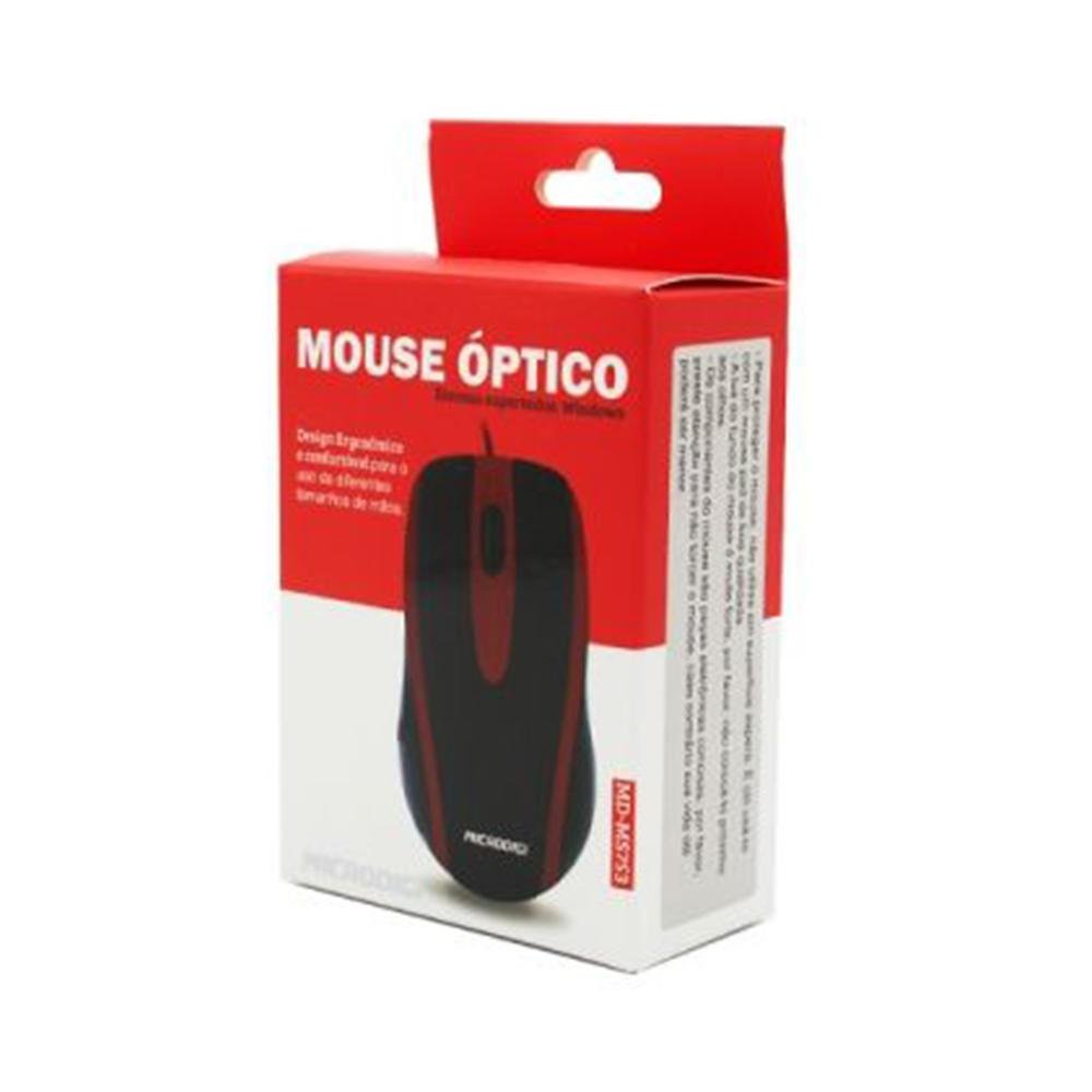 MOUSE USB MICRODIGI MD-MS753 BLACK+RED MOUSE USB MICRODIGI MD-MS753 BLACK+RED