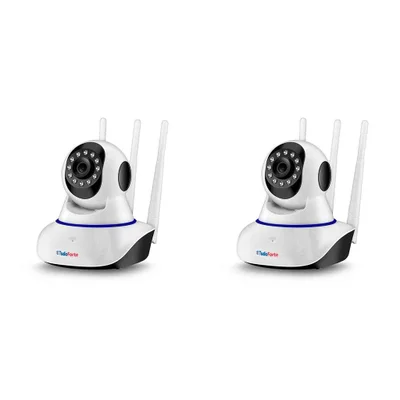 Kit 2 Câmeras De Segurança Ip, Sem Fio, Wifi, HD 720p, Robo Wireless