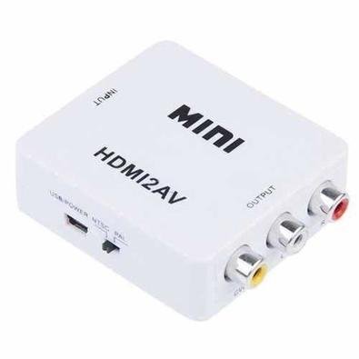 Mini Adaptador Conversor Hdmi Para Video Composto Rca Av - Hdmi2av