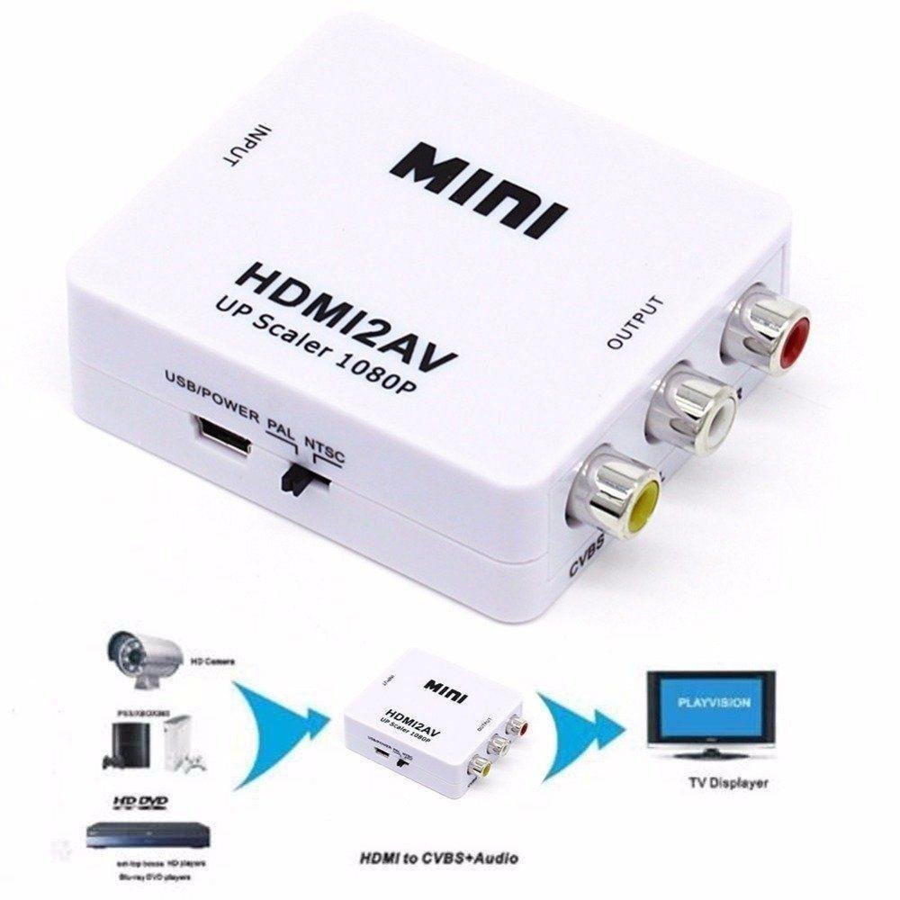 Imagem 2 de 2 do produto Mini Adaptador Conversor Hdmi Para Video Composto Rca Av - Hdmi2av
