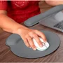 Kit Reflex com 5 unidades de Mouse Pad, Com Apoio Ergonômico, 19x25CM, Cinza