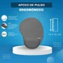 Kit Reflex com 5 unidades de Mouse Pad, Com Apoio Ergonômico, 19x25CM, Cinza
